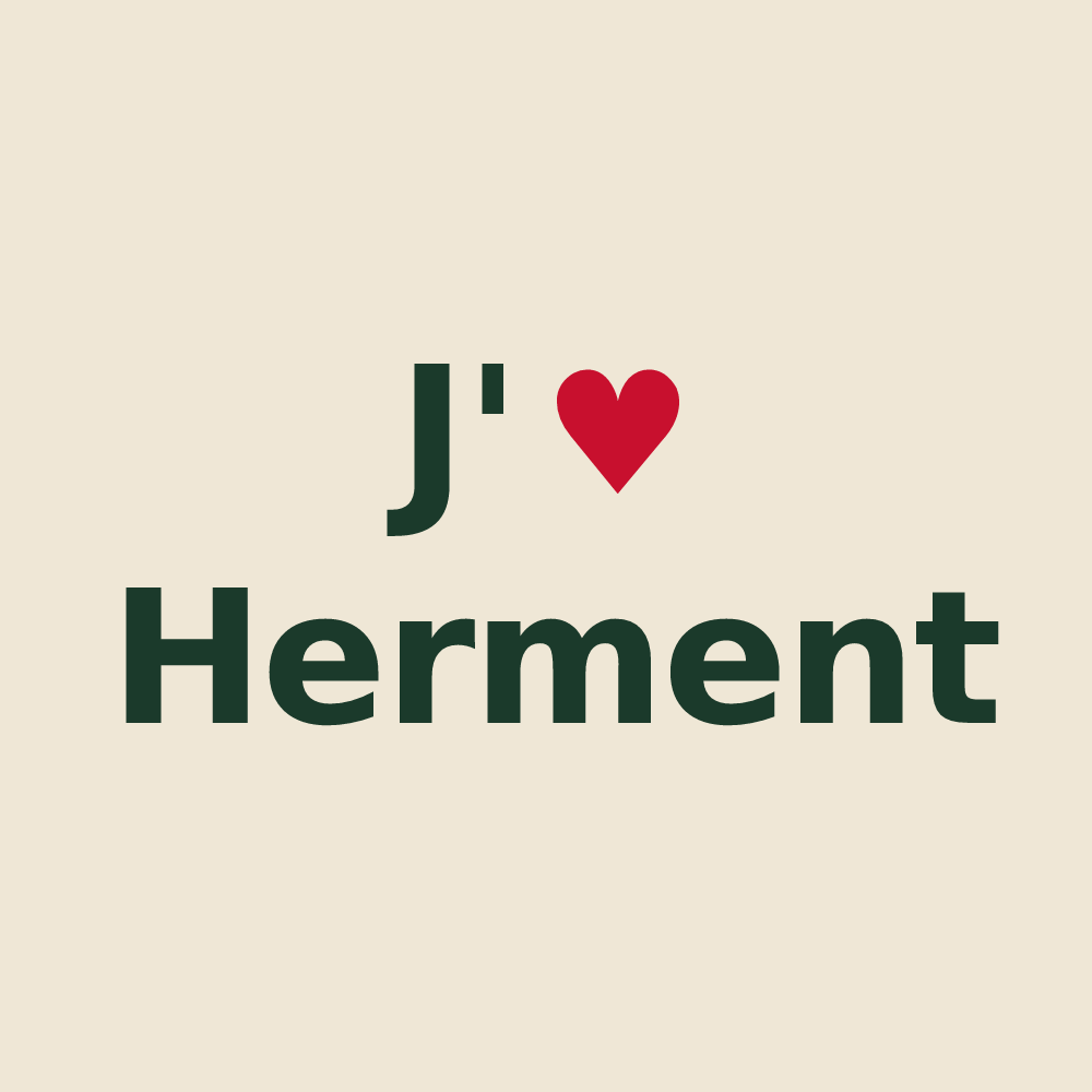 Tote bag personnalisé Herment — design J'aime Herment