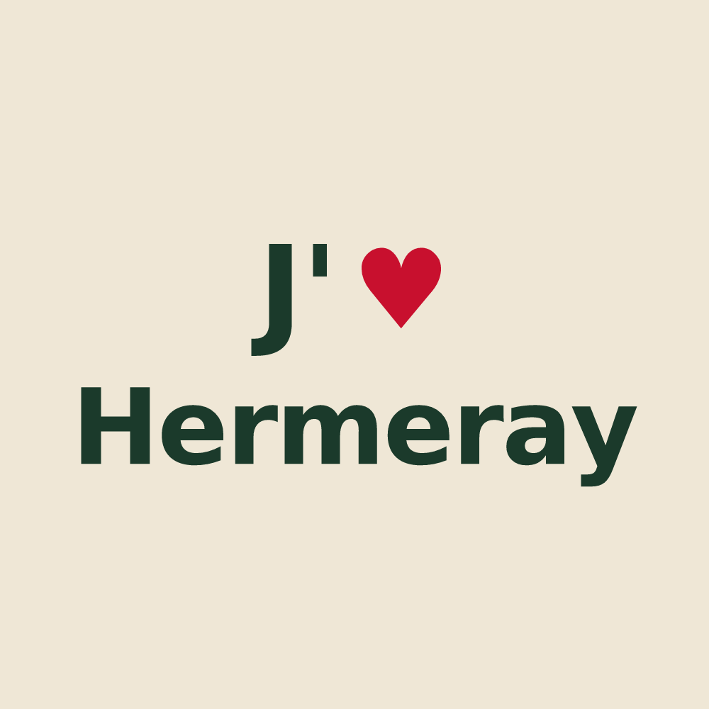 Tote bag personnalisé Hermeray — design J'aime Hermeray