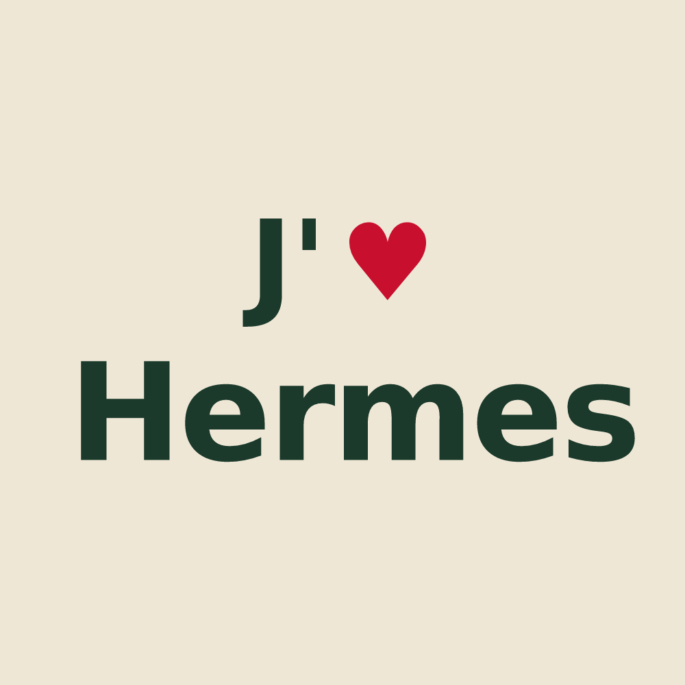 Tote bag personnalisé Hermes — design J'aime Hermes