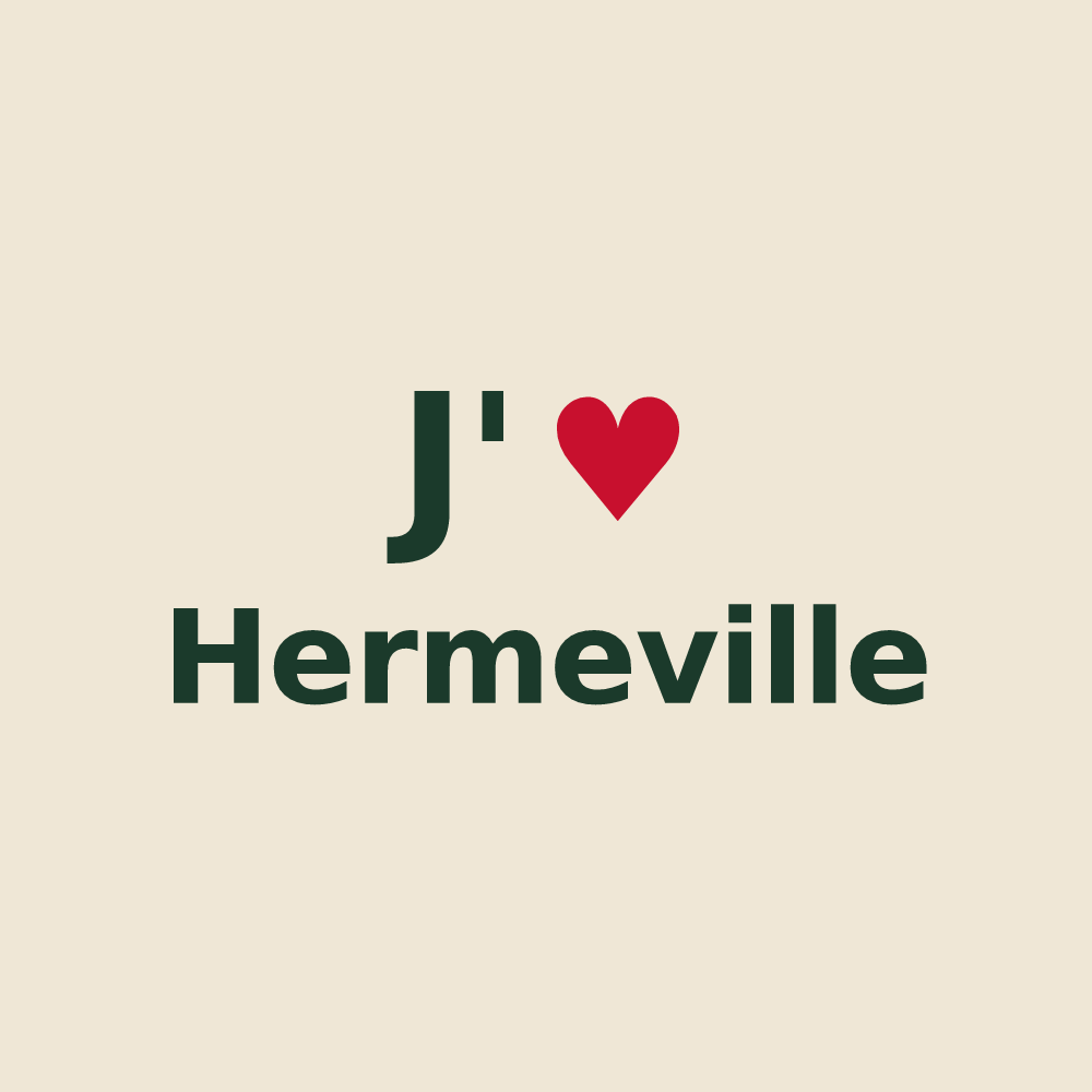 Tote bag personnalisé Hermeville — design J'aime Hermeville