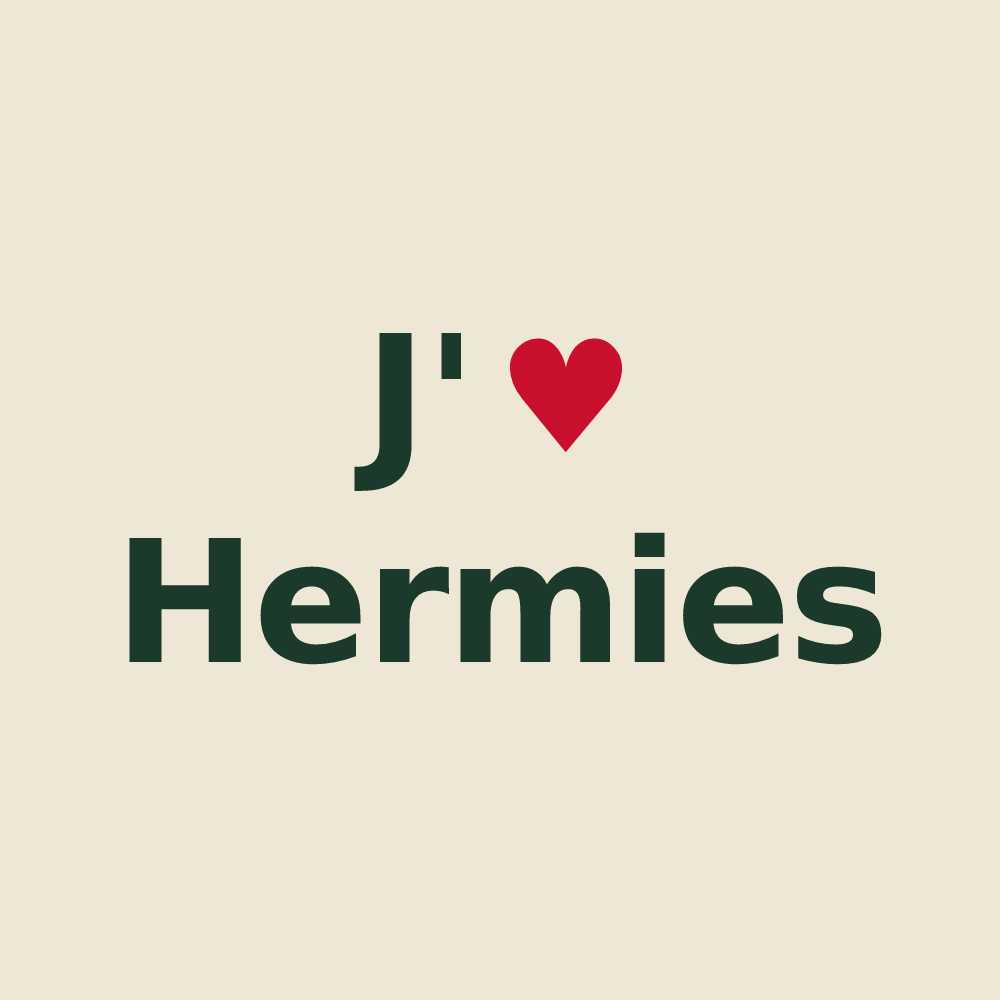 Tote bag personnalisé Hermies — design J'aime Hermies