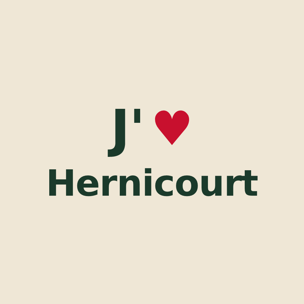 Tote bag personnalisé Hernicourt — design J'aime Hernicourt