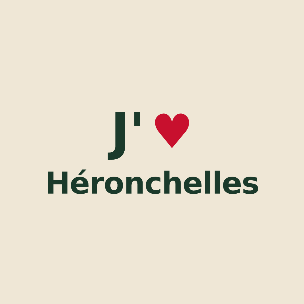 Tote bag personnalisé Héronchelles — design J'aime Héronchelles