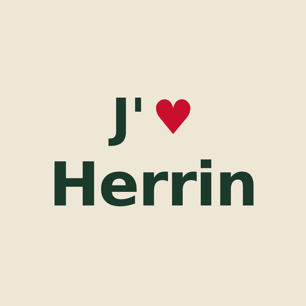 Tote bag personnalisé Herrin — design J'aime Herrin