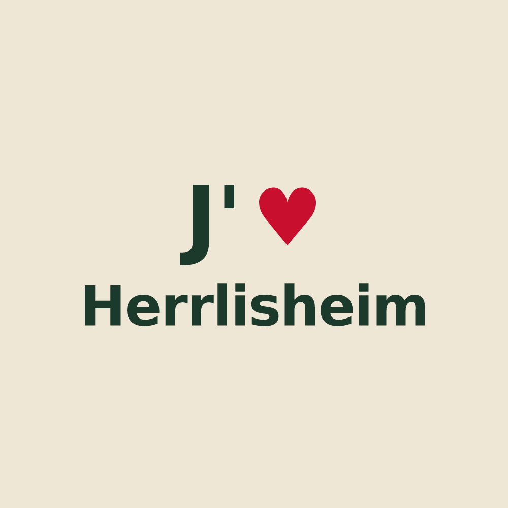 Tote bag personnalisé Herrlisheim — design J'aime Herrlisheim