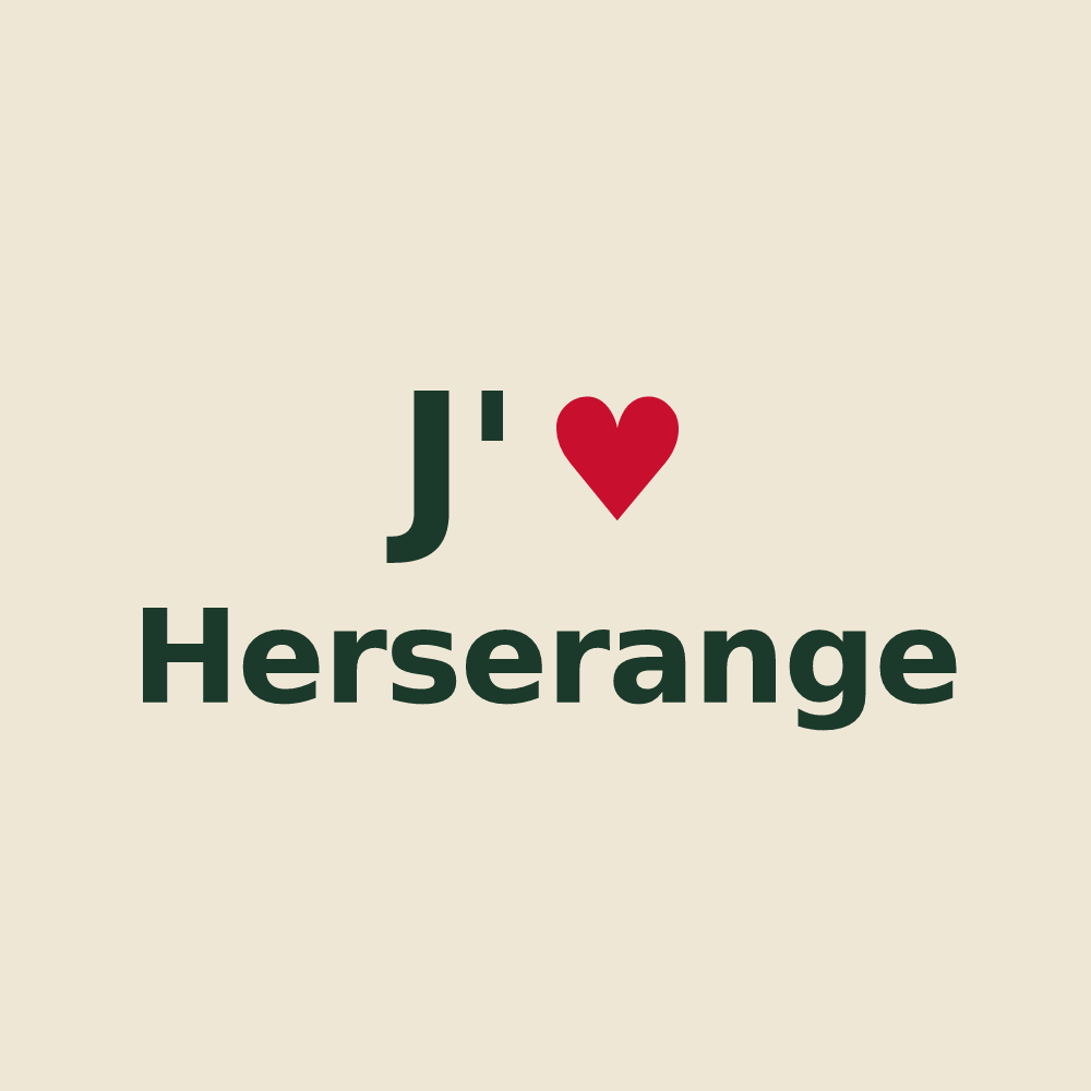 Tote bag personnalisé Herserange — design J'aime Herserange