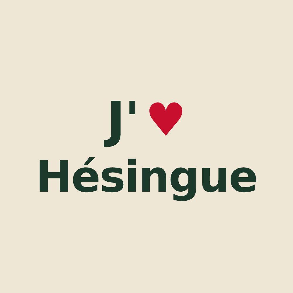 Tote bag personnalisé Hésingue — design J'aime Hésingue