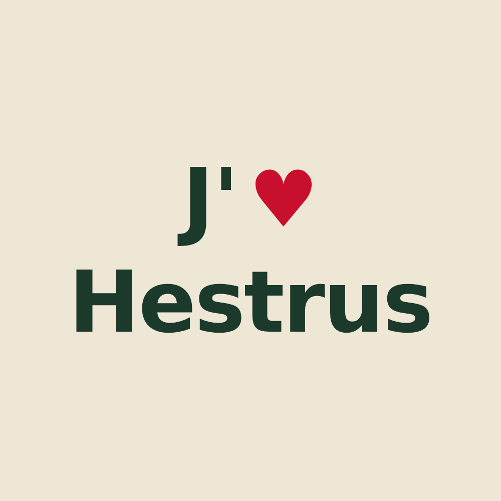 Tote bag personnalisé Hestrus — design J'aime Hestrus