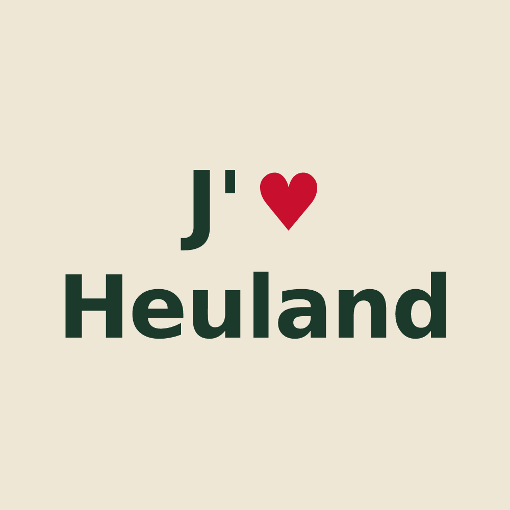 Tote bag personnalisé Heuland — design J'aime Heuland
