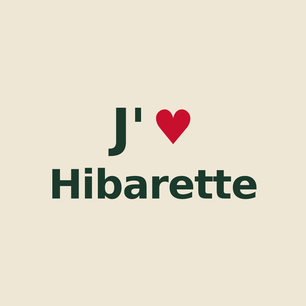 Tote bag personnalisé Hibarette — design J'aime Hibarette