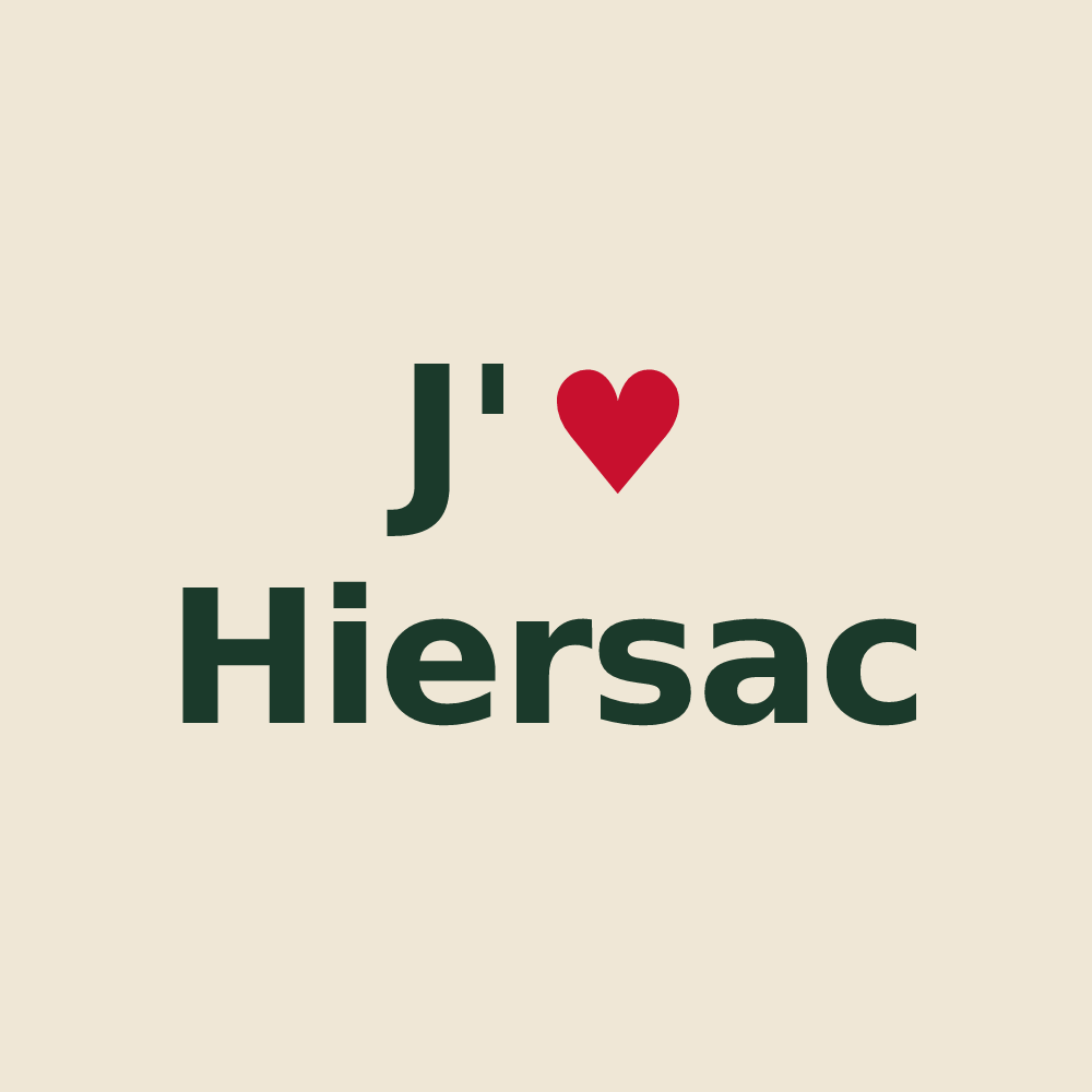 Tote bag personnalisé Hiersac — design J'aime Hiersac