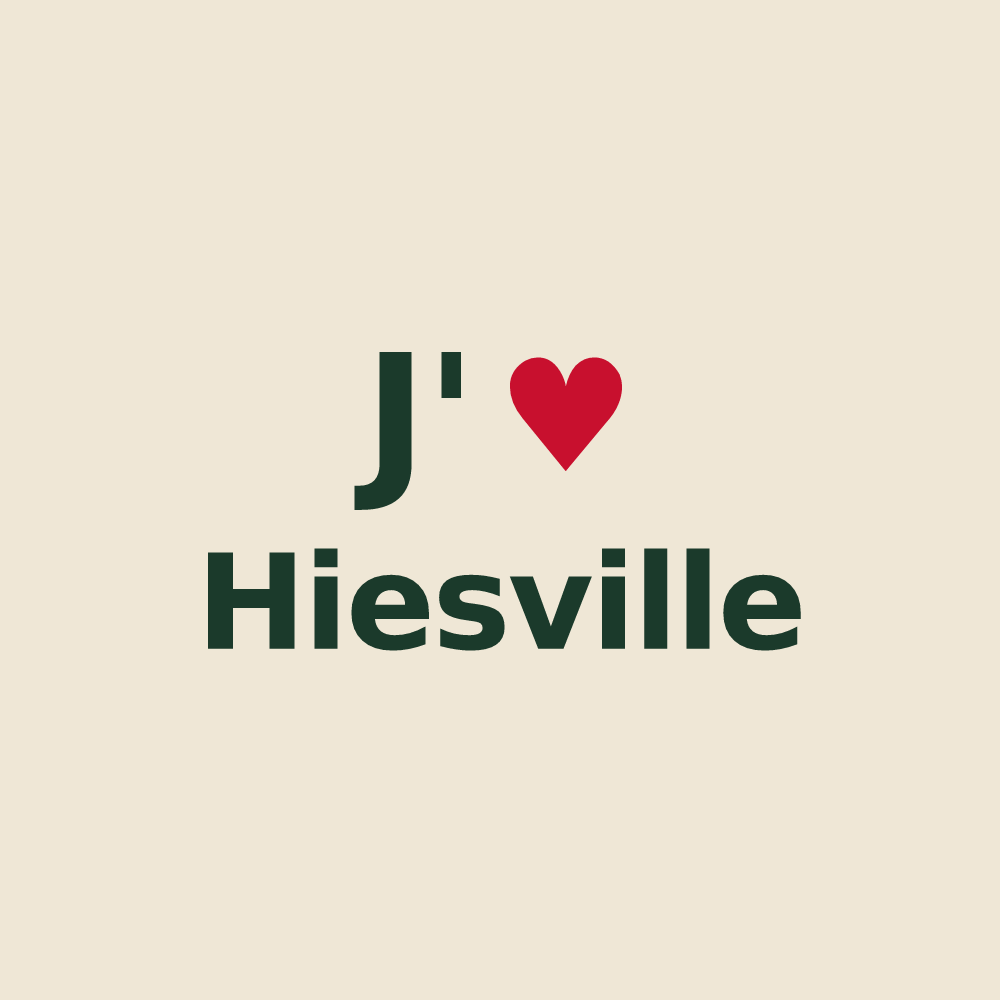 Tote bag personnalisé Hiesville — design J'aime Hiesville