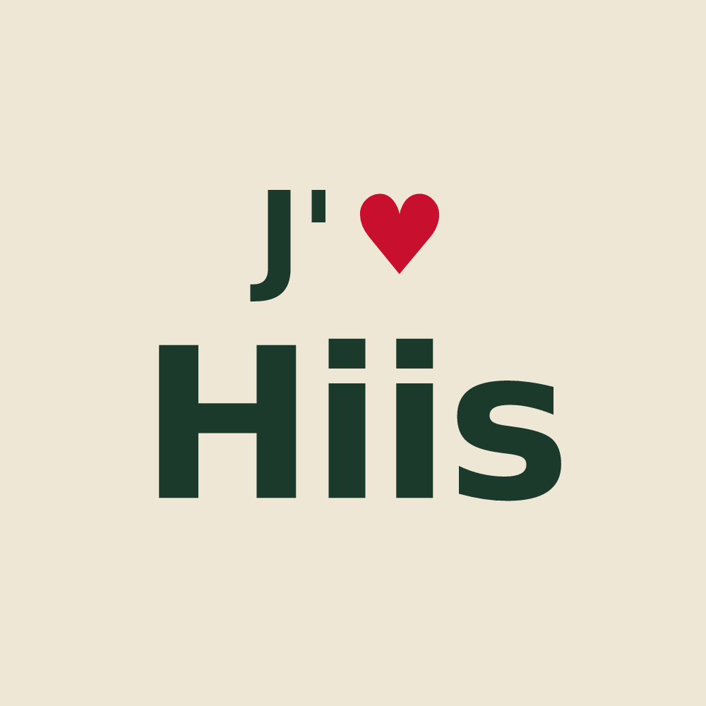 Tote bag personnalisé Hiis — design J'aime Hiis