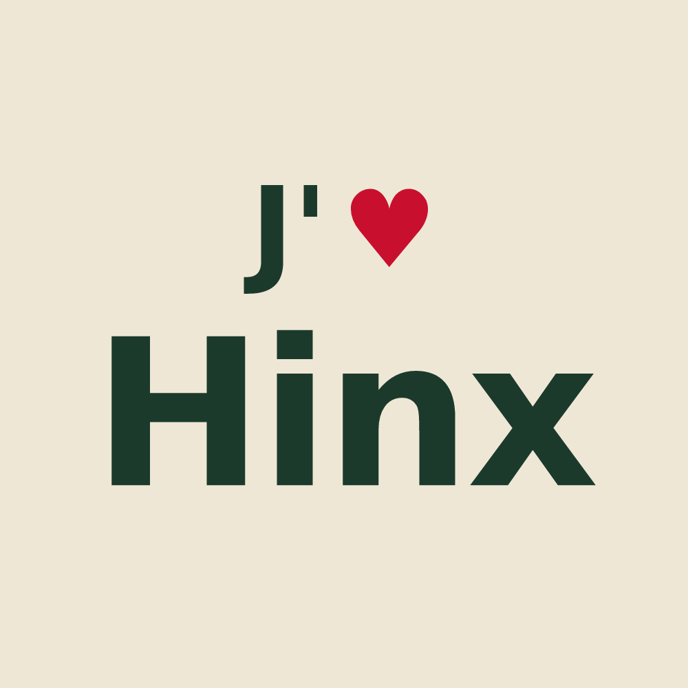 Tote bag personnalisé Hinx — design J'aime Hinx