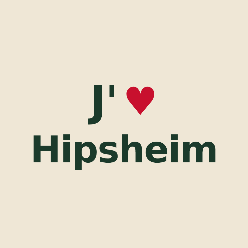 Tote bag personnalisé Hipsheim — design J'aime Hipsheim