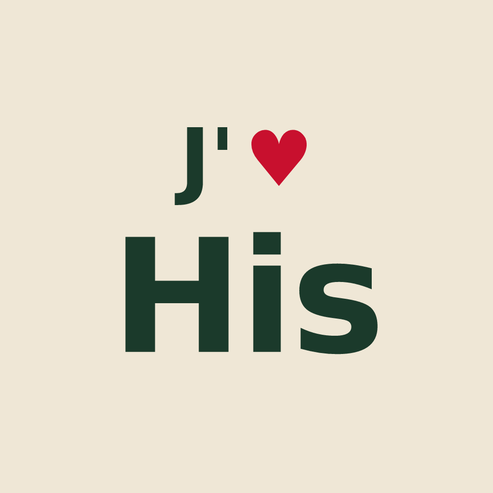 Tote bag personnalisé His — design J'aime His