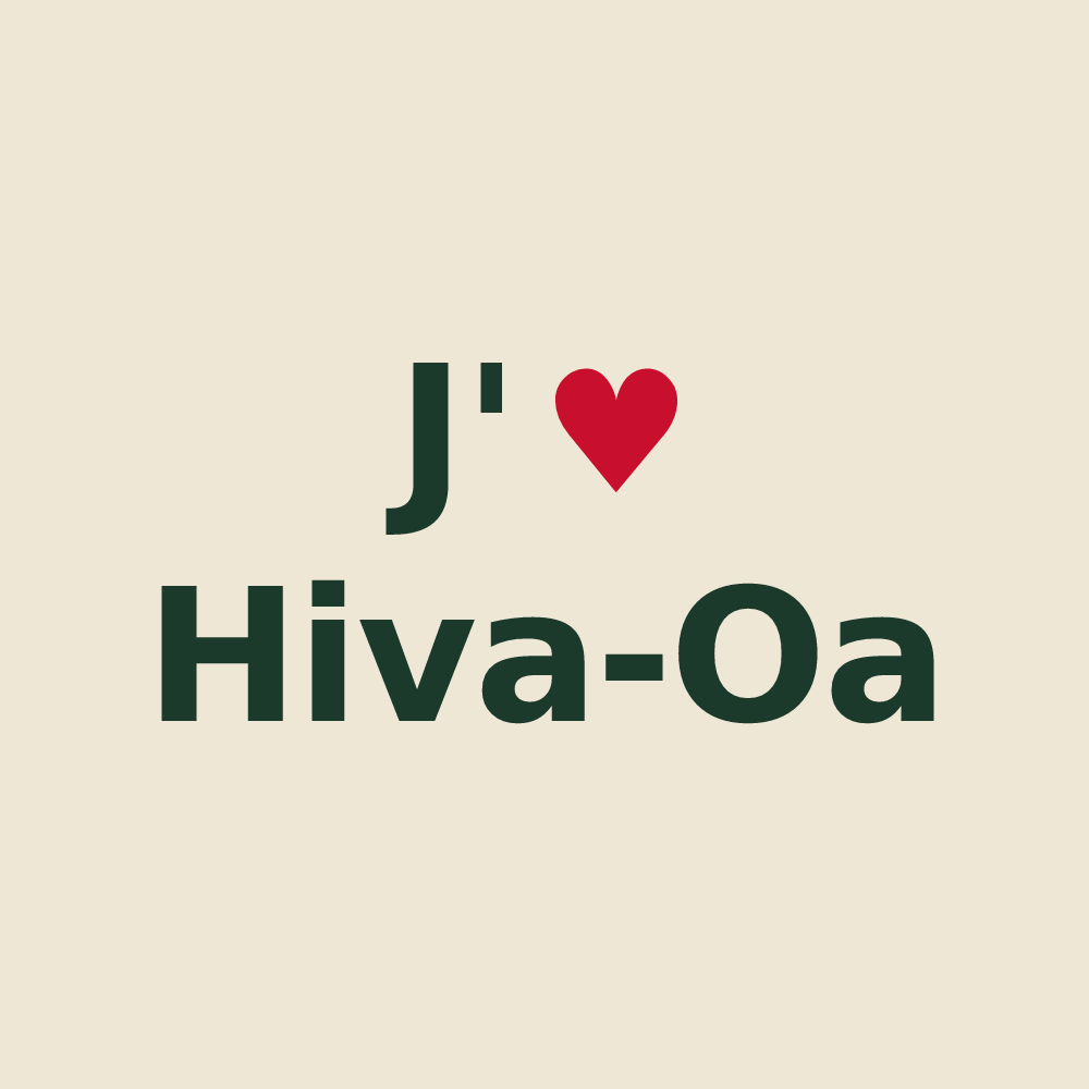 Tote bag personnalisé Hiva-Oa — design J'aime Hiva-Oa