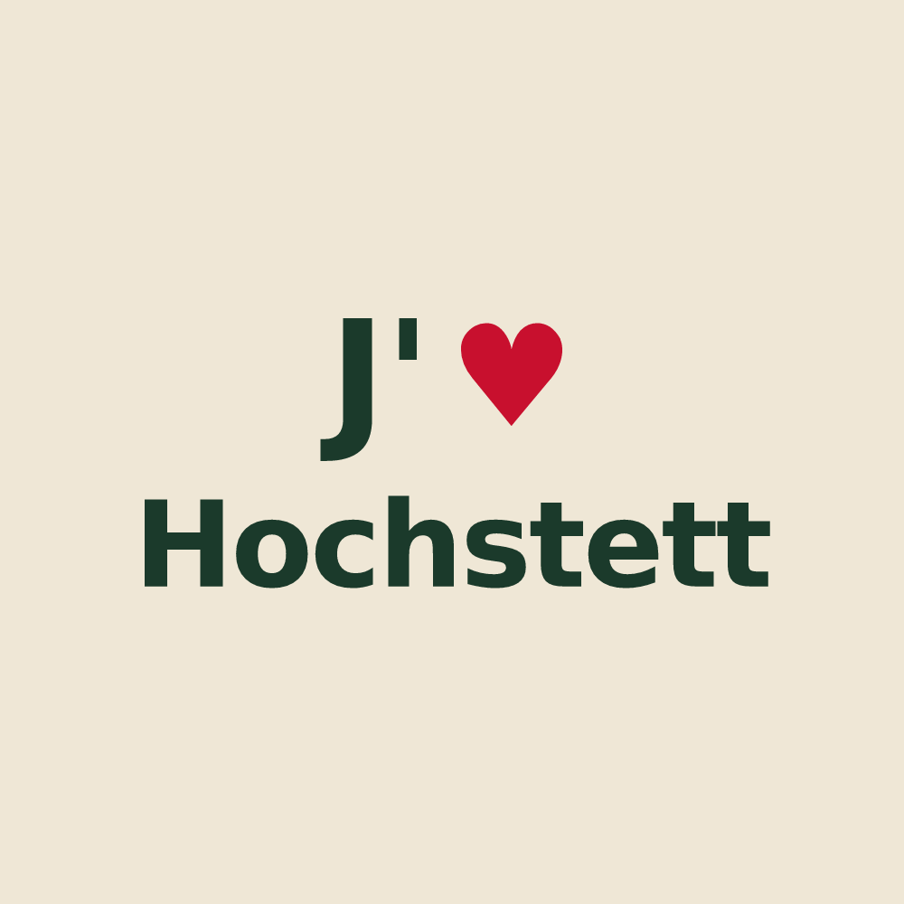 Tote bag personnalisé Hochstett — design J'aime Hochstett