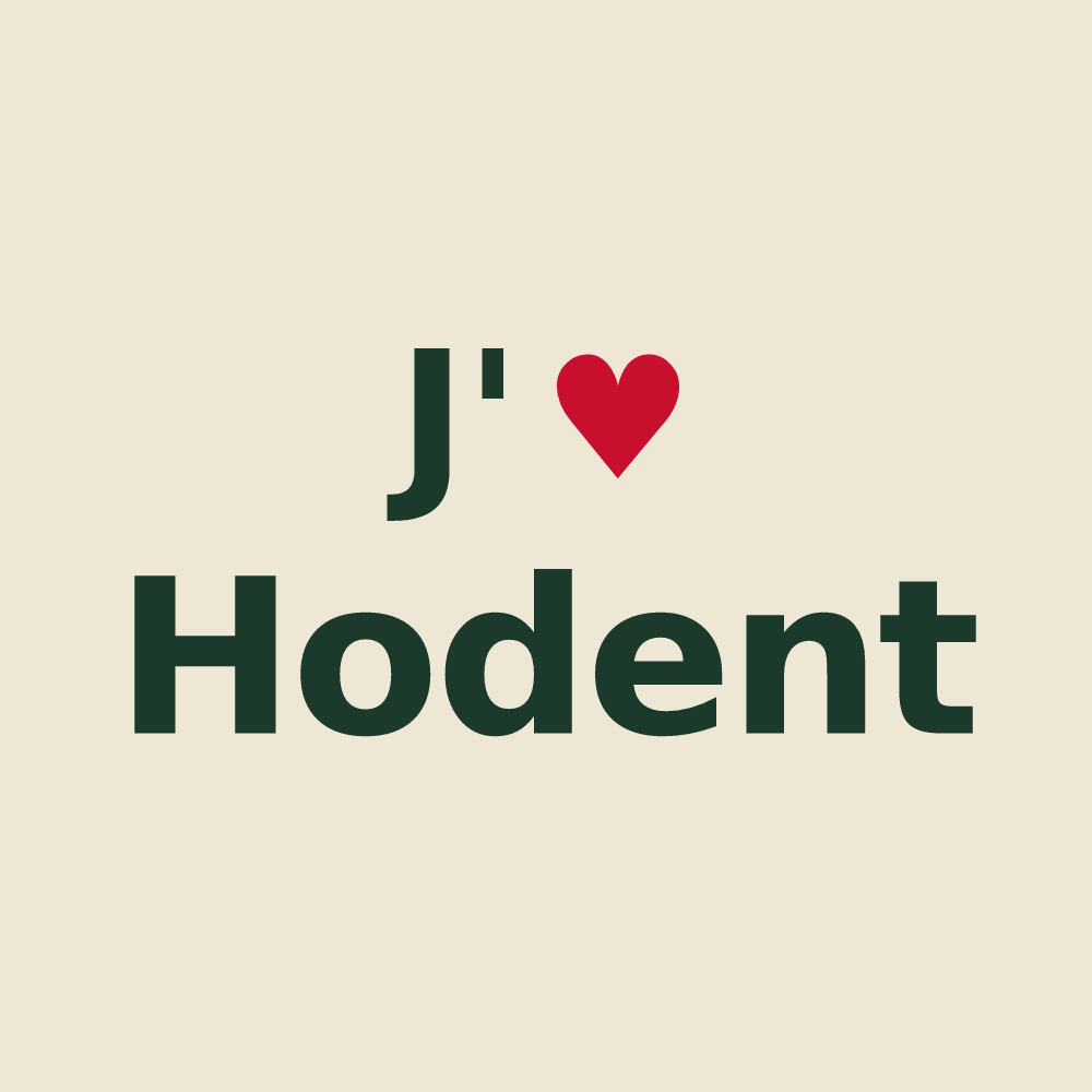 Tote bag personnalisé Hodent — design J'aime Hodent