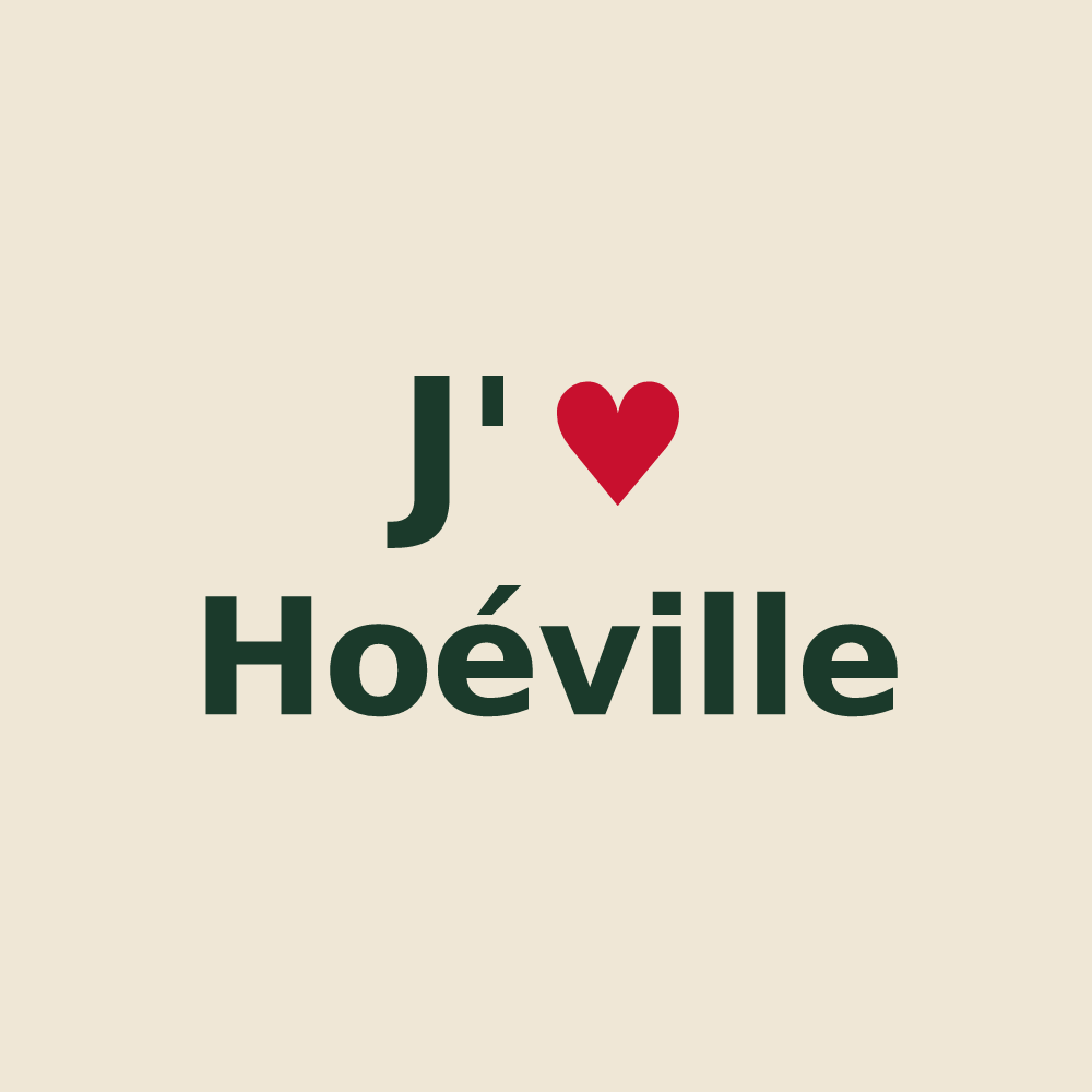 Tote bag personnalisé Hoéville — design J'aime Hoéville