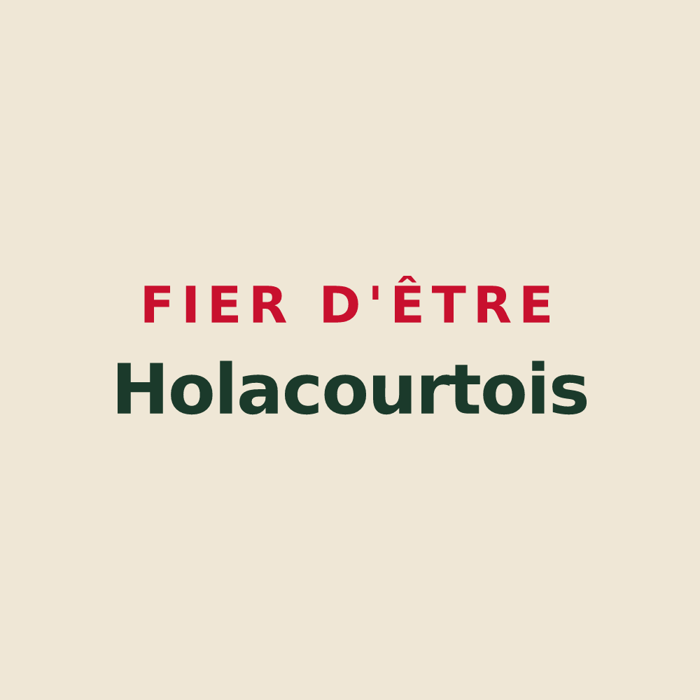 Tote bag « Fier d'être Holacourtois » — design pour Holacourt