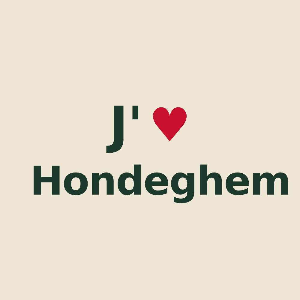 Tote bag personnalisé Hondeghem — design J'aime Hondeghem