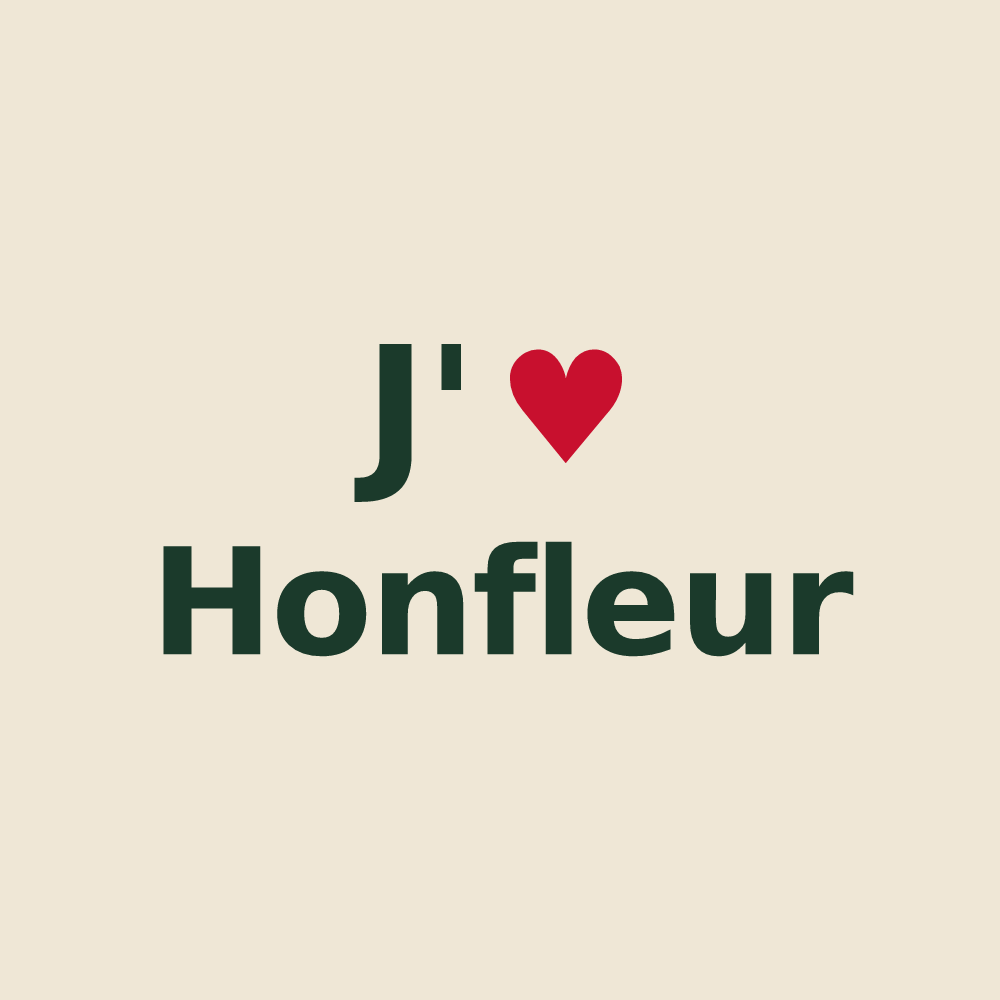 Tote bag personnalisé Honfleur — design J'aime Honfleur