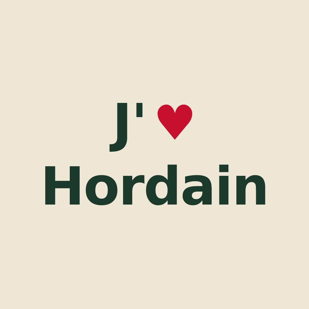 Tote bag personnalisé Hordain — design J'aime Hordain