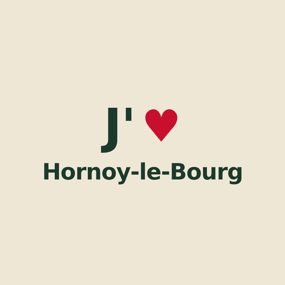 Tote bag personnalisé Hornoy-le-Bourg — design J'aime Hornoy-le-Bourg