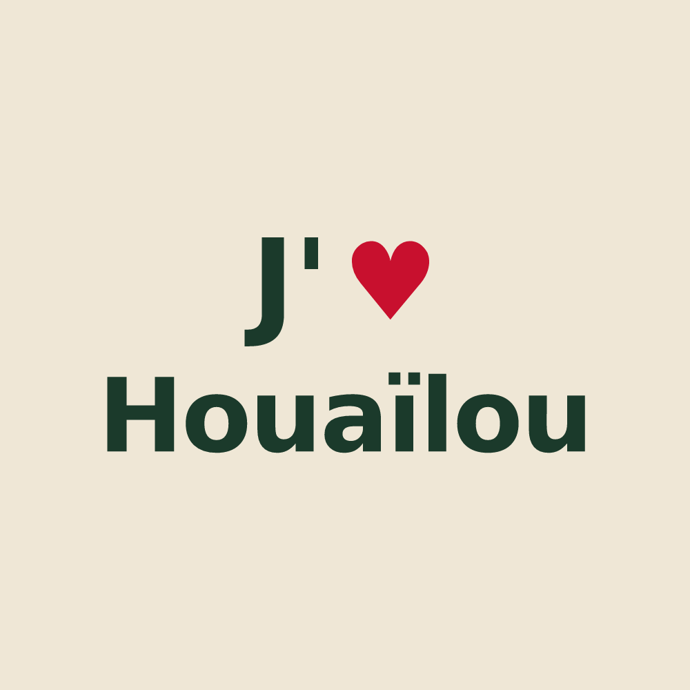 Tote bag personnalisé Houaïlou — design J'aime Houaïlou