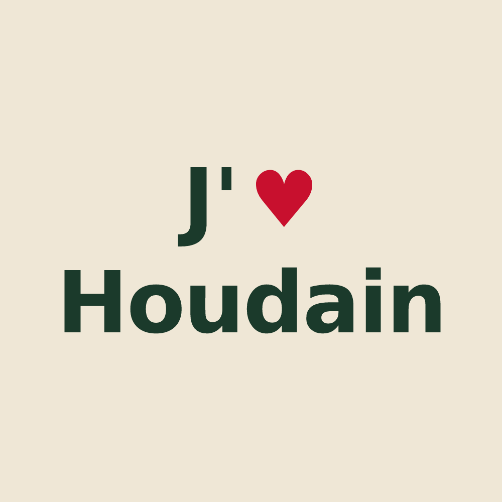 Tote bag personnalisé Houdain — design J'aime Houdain