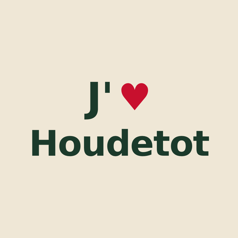 Tote bag personnalisé Houdetot — design J'aime Houdetot