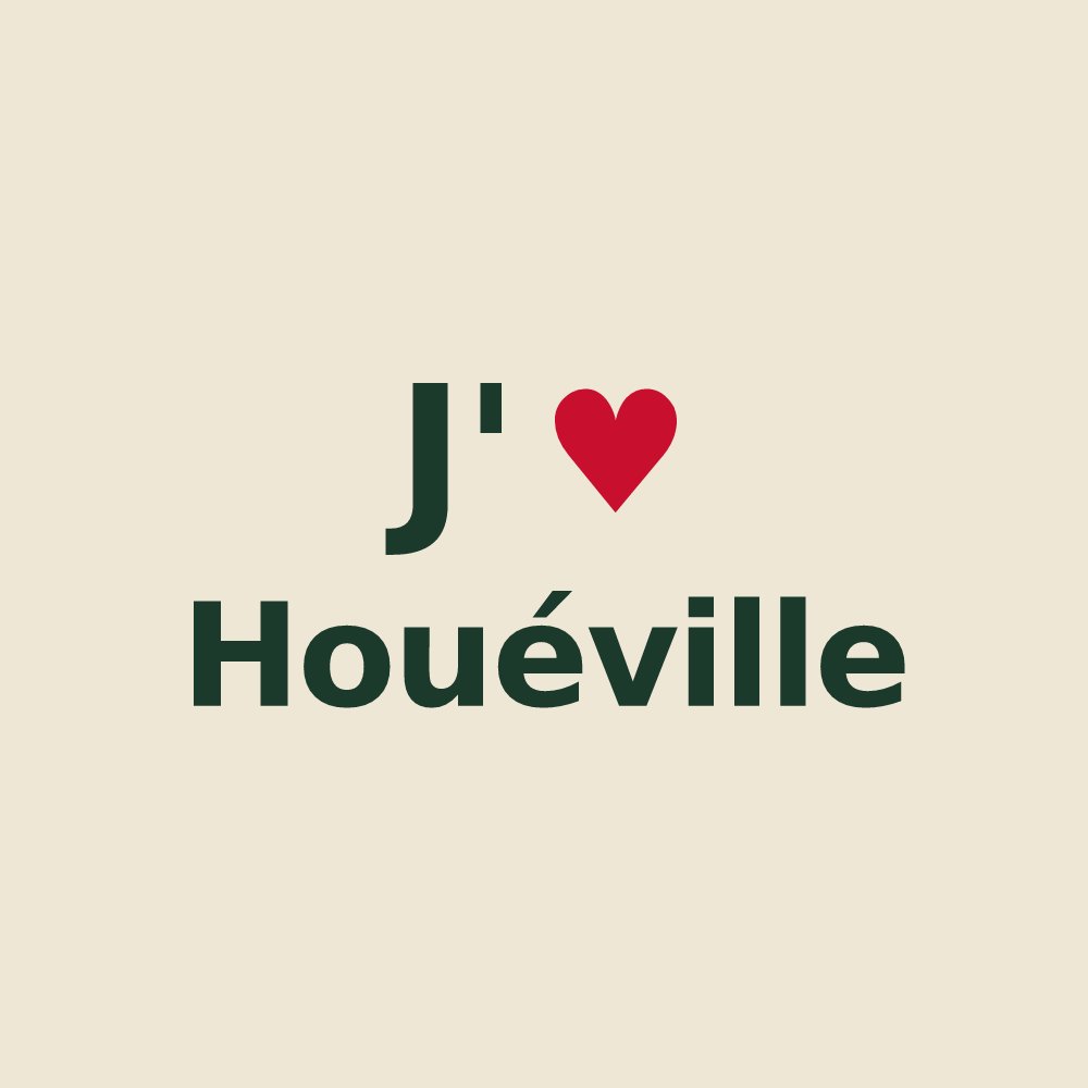 Tote bag personnalisé Houéville — design J'aime Houéville