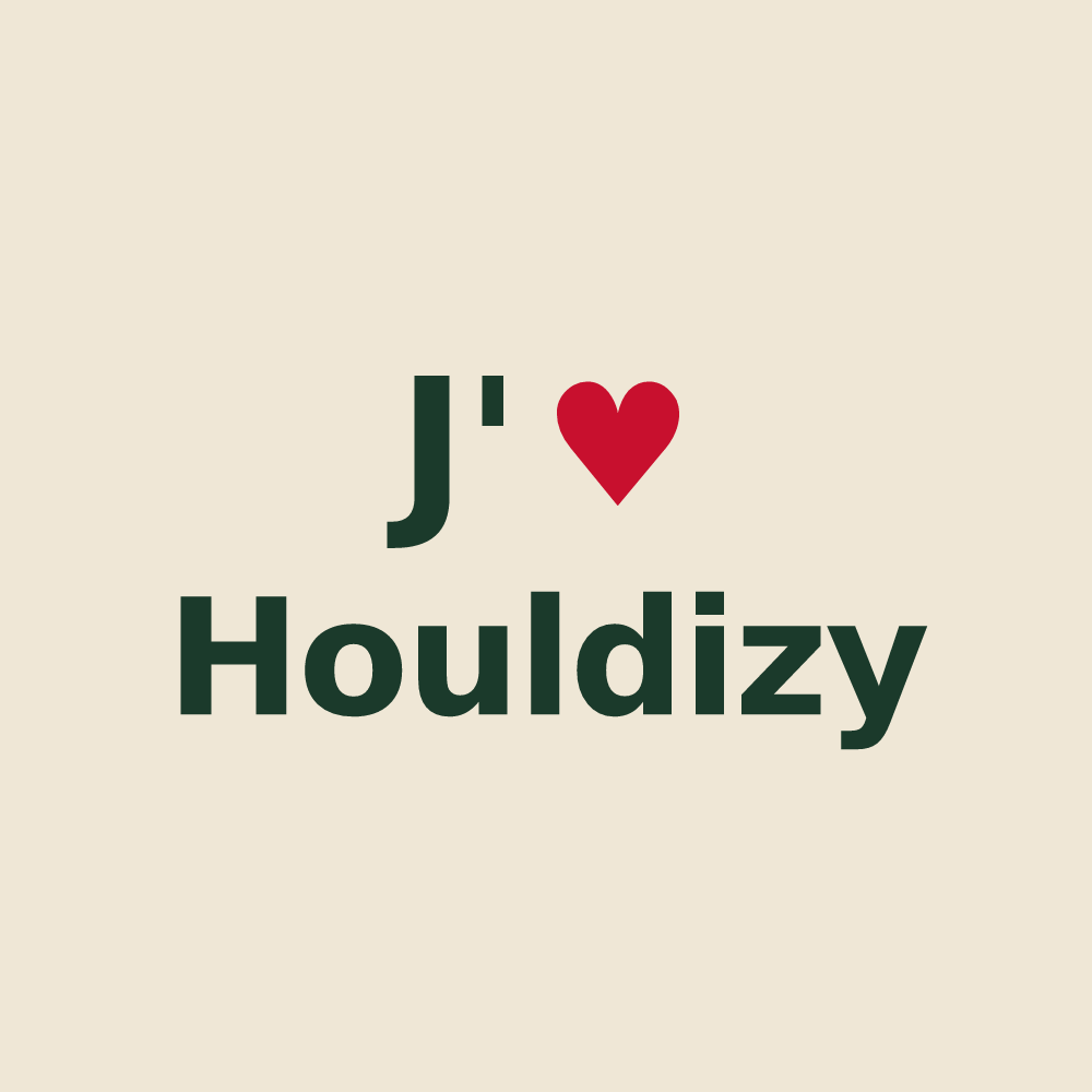 Tote bag personnalisé Houldizy — design J'aime Houldizy