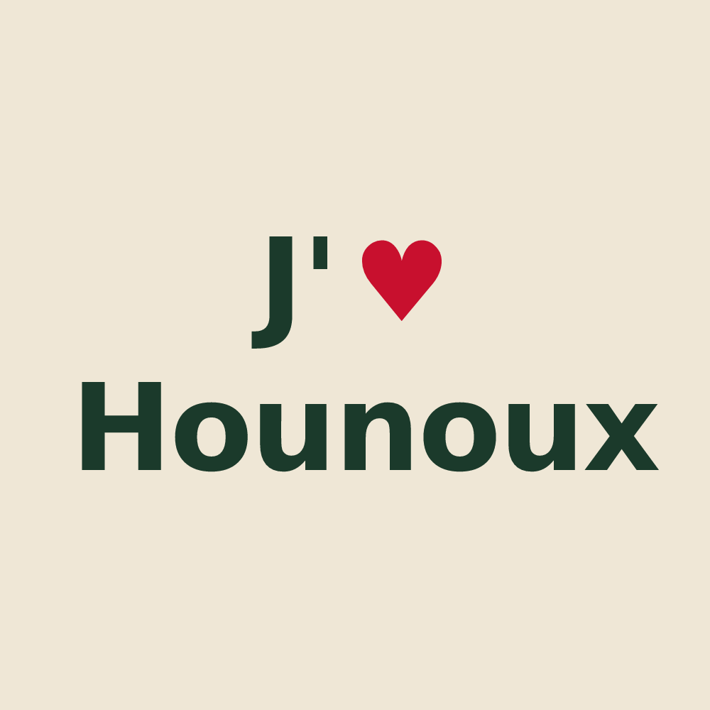 Tote bag personnalisé Hounoux — design J'aime Hounoux