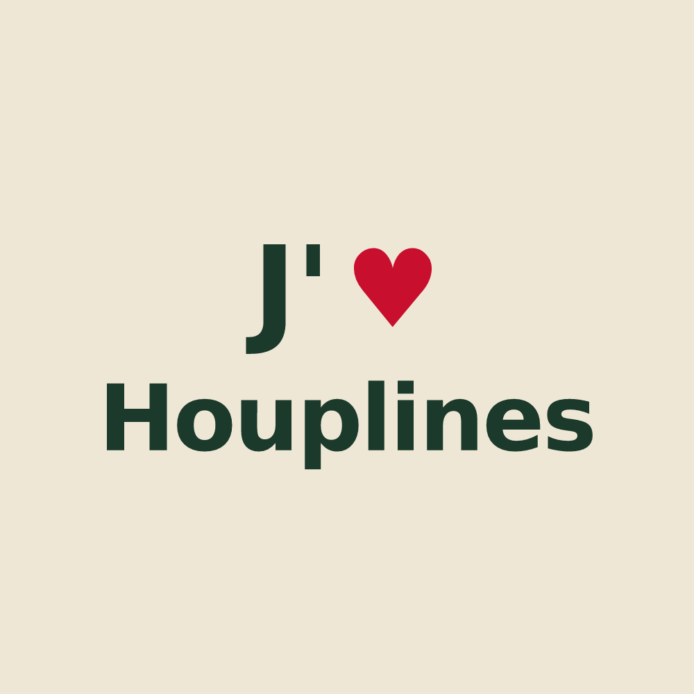 Tote bag personnalisé Houplines — design J'aime Houplines