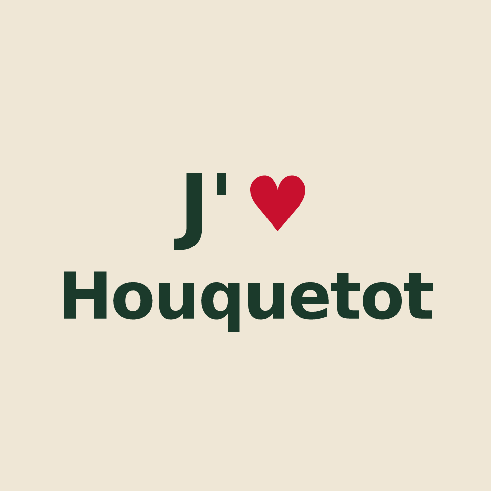 Tote bag personnalisé Houquetot — design J'aime Houquetot