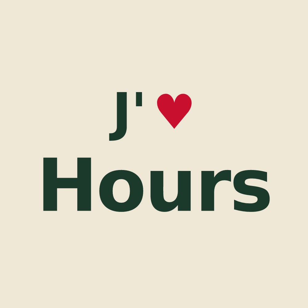 Tote bag personnalisé Hours — design J'aime Hours