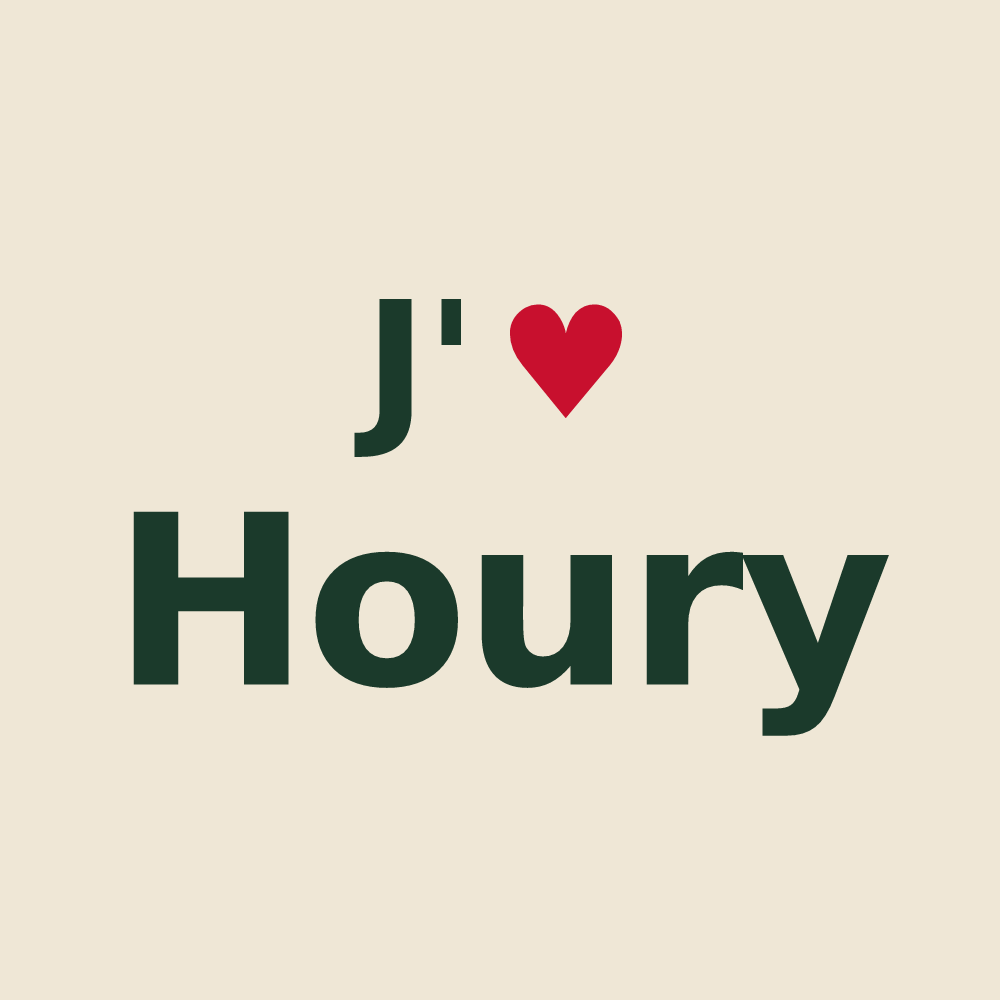 Tote bag personnalisé Houry — design J'aime Houry