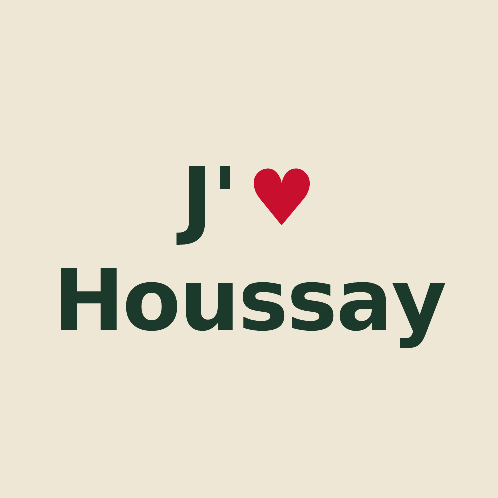 Tote bag personnalisé Houssay — design J'aime Houssay