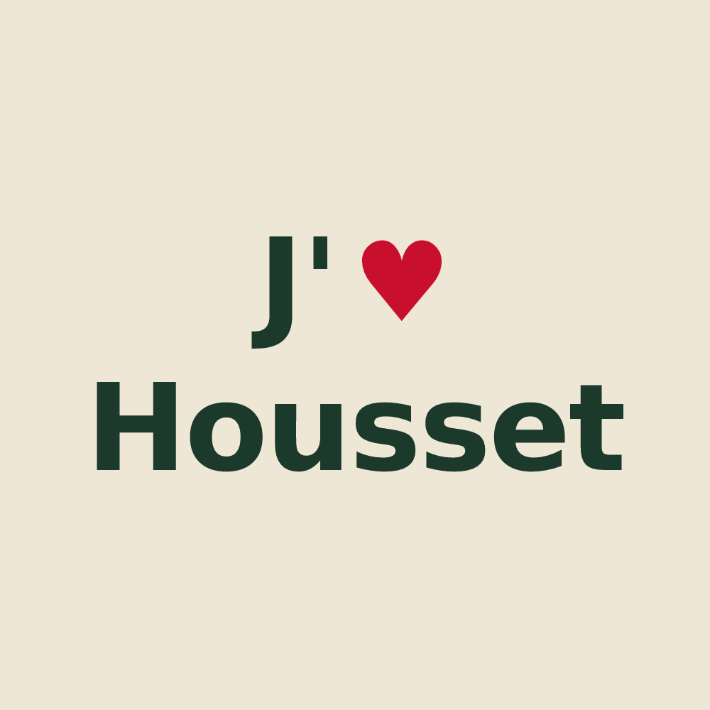 Tote bag personnalisé Housset — design J'aime Housset