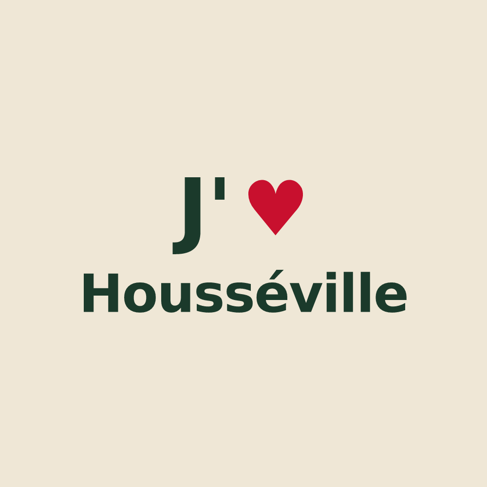 Tote bag personnalisé Housséville — design J'aime Housséville