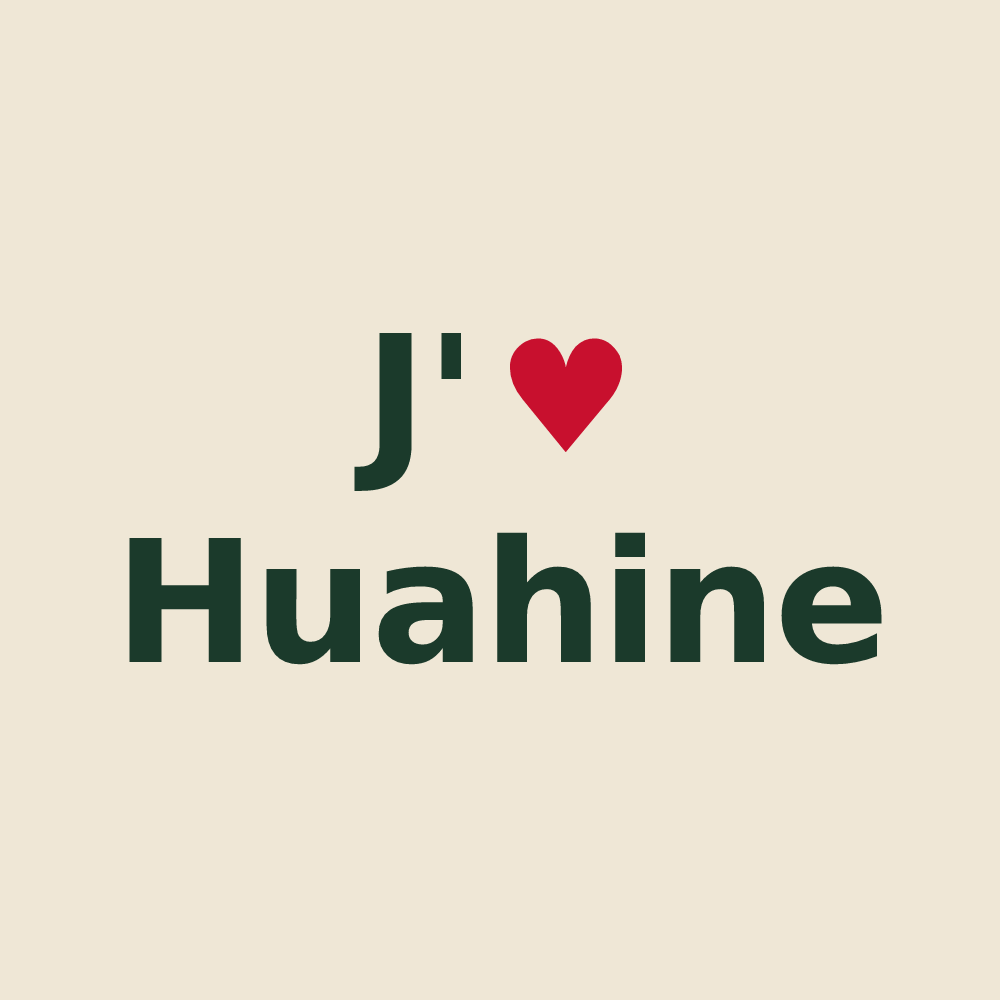 Tote bag personnalisé Huahine — design J'aime Huahine