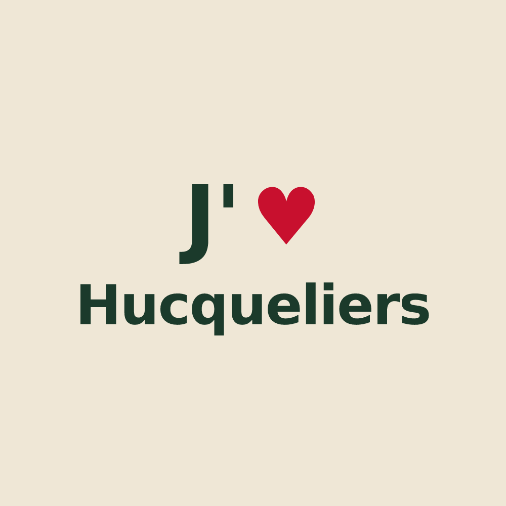Tote bag personnalisé Hucqueliers — design J'aime Hucqueliers