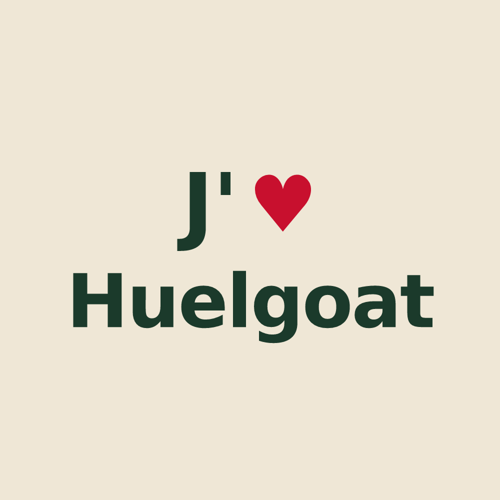 Tote bag personnalisé Huelgoat — design J'aime Huelgoat
