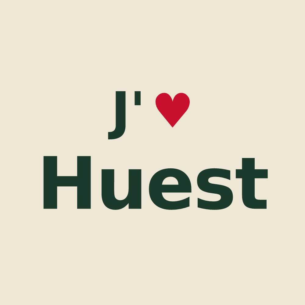 Tote bag personnalisé Huest — design J'aime Huest