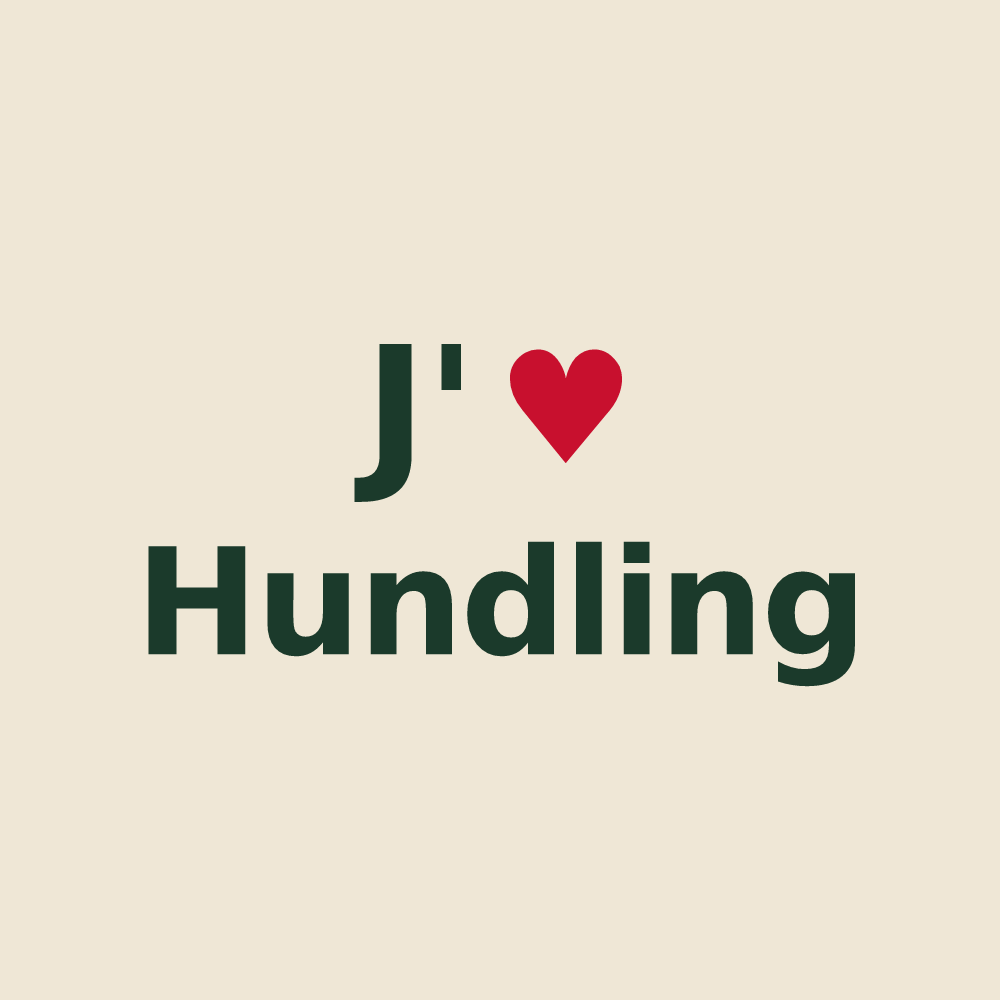 Tote bag personnalisé Hundling — design J'aime Hundling