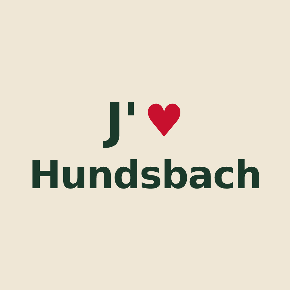 Tote bag personnalisé Hundsbach — design J'aime Hundsbach