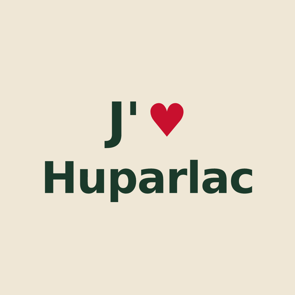 Tote bag personnalisé Huparlac — design J'aime Huparlac