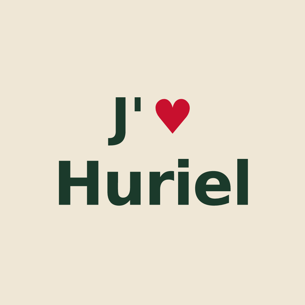 Tote bag personnalisé Huriel — design J'aime Huriel